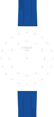 Silicone strap T852.051.023 18mm, Blue, Quick Release