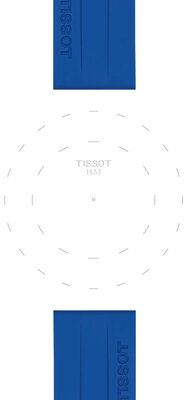 Silicone strap Tissot T852.051.021 22mm, Blue, Quick Release