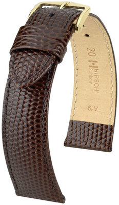 Leather strap Hirsch Rainbow L 12322610NQ-1, brown, calf leather, length L