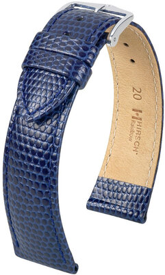 Leather strap Hirsch Rainbow L 12322680NQ-2, blue, calf leather, length L