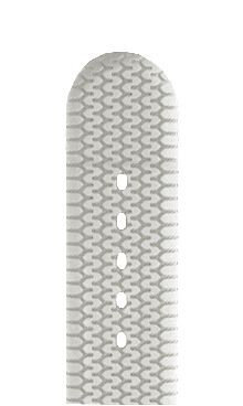 Silicone strap Hirsch Racing L 40238800-2, white, length L