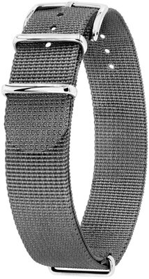 Textile strap Hirsch Rush Recycle XL 40536030-2, grey, length XL