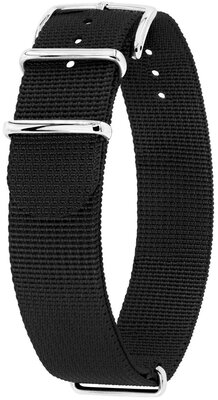 Textile strap Hirsch Rush Recycle XL 40536050-2, black, length XL