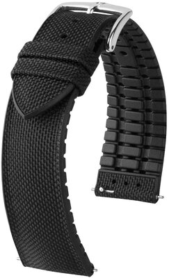 Leatherette strap Hirsch Arne 0925090150-2, black, Quick Release