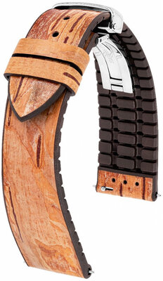 Leatherette strap Hirsch Birch 0921045110-2, Brown, Quick Release