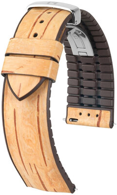 Leatherette strap Hirsch Birch 0921045190-2, Beige, Quick Release