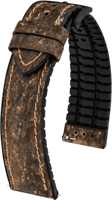 Leather strap Hirsch Stone L 0925044010-5, brown, length L, Quick Release