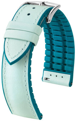 Leather strap Hirsch Lindsey 0928302181-2, Blue, veal, Quick Release