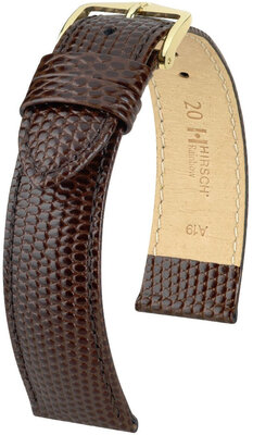 Leather strap Hirsch Rainbow 12302610NQ-1, Brown, veal