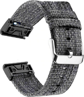 Nylon strap Ricardo 20mm (pro Garmin Fenix 8/7S/6S (43mm), aj.), Grey V3, QuickFit