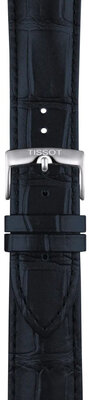 Leather strap Tissot T852.051.025 22mm, Blue, Quick Release