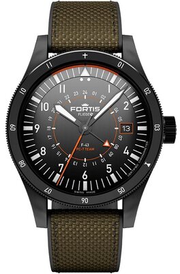 Fortis Flieger F-43 Triple-GMT Automatic COSC Chronometer F4260004 Limited Edition 100pcs (+ spare strap)