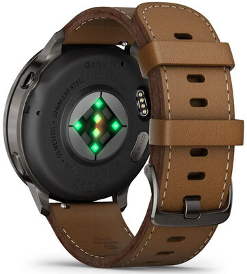Garmin Venu 4 45mm Slate / Brown, Leather Band (+ extra strap)