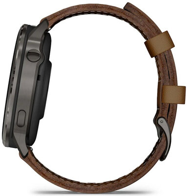 Garmin Venu 4 45mm Slate / Brown, Leather Band (+ extra strap)