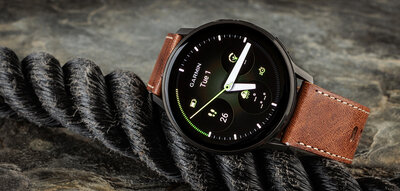 Garmin Venu 4 45mm Slate / Brown, Leather Band (+ extra strap)