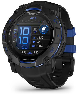 Garmin Instinct 3 AMOLED 50mm, Black/Bolt Blue