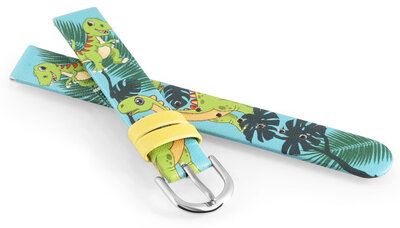 Leatherette strap JVD RJ7228.2 14mm, blue, kids'