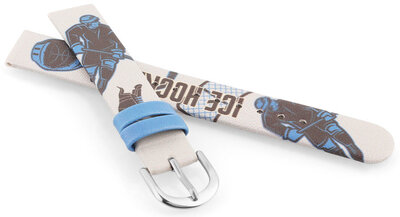 Leatherette strap JVD RJ7230.2 14mm, white, kids'