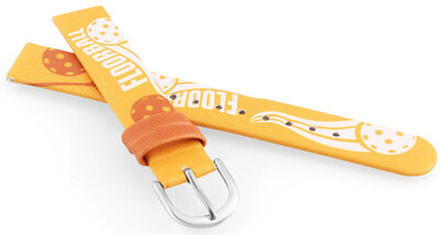 Leatherette strap JVD RJ7234.2 14mm, Yellow, Children's