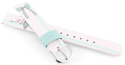 Leatherette strap JVD RJ7236.3 14mm, Beige, Children's