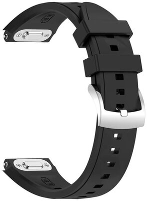 Silicone strap Ricardo 18mm (for Huawei Watch GT 6, 41mm), black, QuickRelease