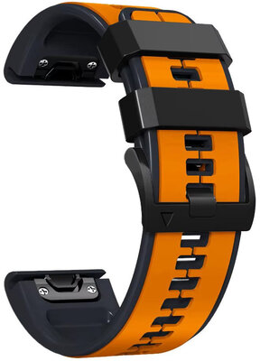 Silicone strap Ricardo 22mm (pro Garmin Fenix 8/7/6 (47mm), Epix 2 aj.), orange, QuickFit
