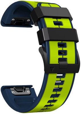 Silicone strap Ricardo 22mm (pro Garmin Fenix 8/7/6 (47mm), Epix 2 aj.), Yellow V2, QuickFit