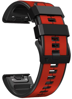 Silicone strap Ricardo 26mm (pro Garmin Fenix 8/7X/6X (51mm), Tactix aj.), Red V2, QuickFit