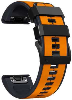 Silicone strap Ricardo 26mm (pro Garmin Fenix 8/7X/6X (51mm), Tactix aj.), orange V2, QuickFit