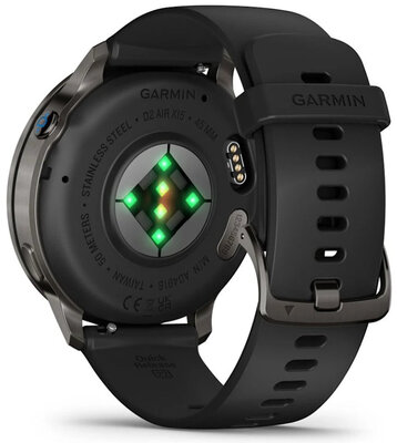 Garmin D2 Air X15, Slate/Black Silicone Band