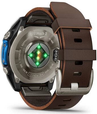Garmin D2 Mach 2 47mm (Premium), Oxford Brown Leather Band (+ extra strap)