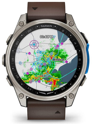 Garmin D2 Mach 2 47mm (Premium), Oxford Brown Leather Band (+ extra strap)