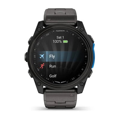 Garmin D2 Mach 2 51mm (Premium), Carbon Gray DLC Titanium with Vented Titanium Bracelet (+ extra strap)