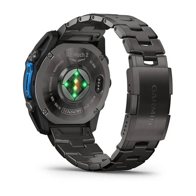 Garmin D2 Mach 2 51mm (Premium), Carbon Gray DLC Titanium with Vented Titanium Bracelet (+ extra strap)