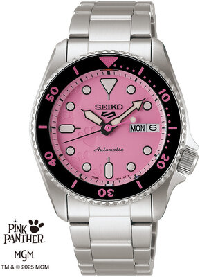 Seiko 5 Sports Automatic SRPM07K1 Pink Panther Limited Edition 9999pcs (+ spare strap)