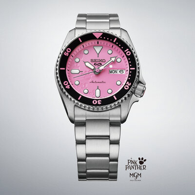 Seiko 5 Sports Automatic SRPM07K1 Pink Panther Limited Edition 9999pcs (+ spare strap)