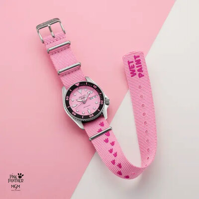 Seiko 5 Sports Automatic SRPM07K1 Pink Panther Limited Edition 9999pcs (+ spare strap)