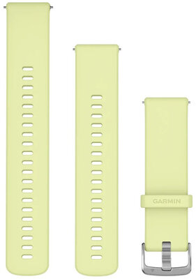 Silikonový řemínek Garmin 22mm (pro Venu 3, Forerunner 265, Vívoactive 4 aj), žlutý, Quick Release, + prodloužená část, 010-13406-11