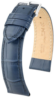 Leather strap Hirsch Duke 01028180NQ-2, Blue, veal