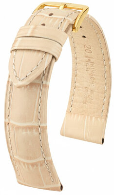 Leather strap Hirsch Duke 01028190NQ-1, Beige, veal