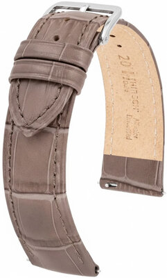 Leather strap Hirsch Duke L 01028037-2, brown, calf leather, length L, Quick Release