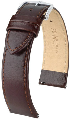 Leather strap Hirsch Osiris 03475110-2, Brown, veal, Quick Release