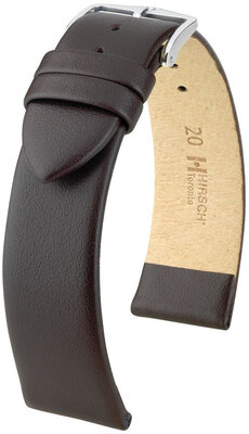 Leather strap Hirsch Toronto L 03702010NQ-2, brown, calf leather, length L