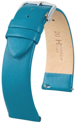 Leather strap Hirsch Viazza 03920184-2, Blue, veal, Quick Release
