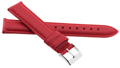 Leather strap JVD R41307 12mm, Red