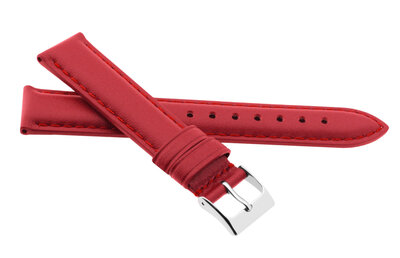 Leather strap JVD R41307 14mm, Red