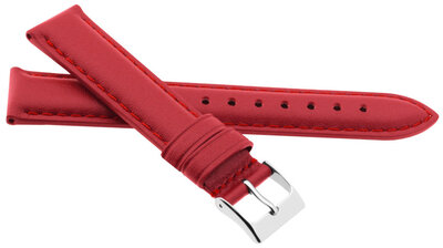 Leather strap JVD R41307 16mm, Red