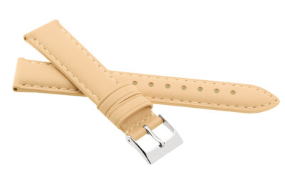 Leather strap JVD R41342 14mm, Beige