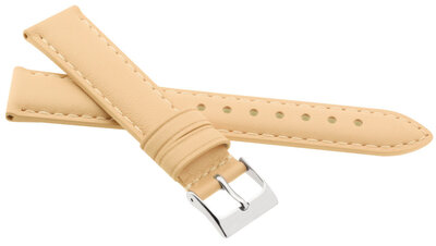 Leather strap JVD R41342 18mm, Beige