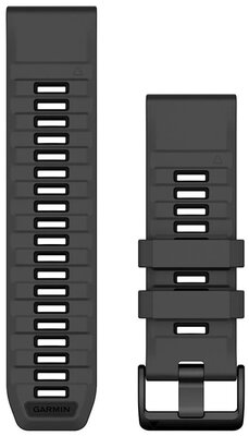 Silikonový řemínek Garmin 26mm (pro Garmin Fenix 8/7X/6X (51mm), Tactix aj.), šedý, QuickFit, 010-13393-10